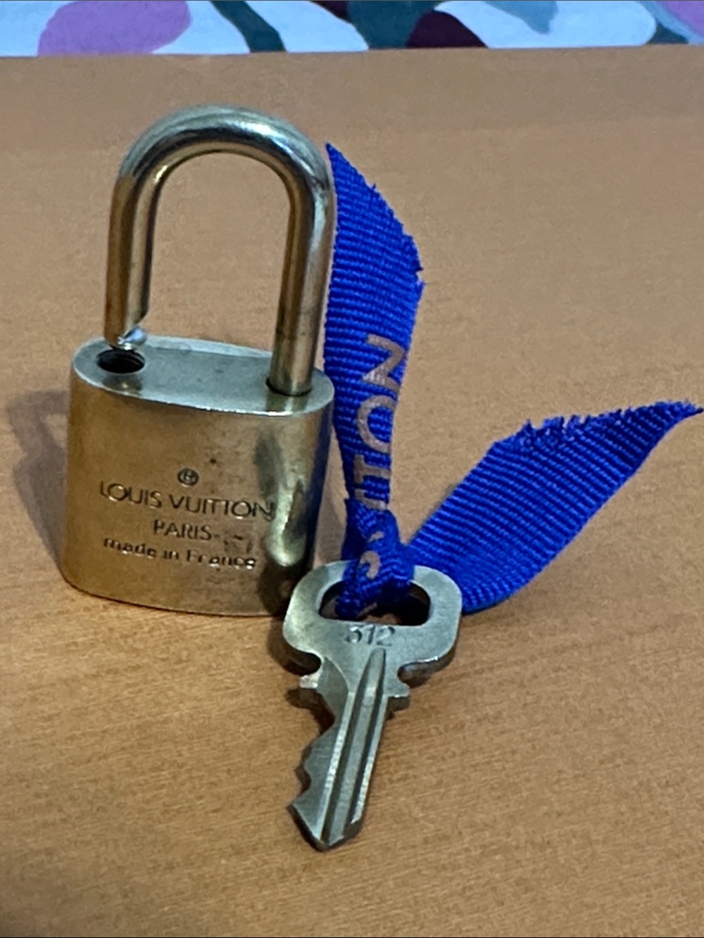Louis Vuitton Gold tone  Padlock with Key #312